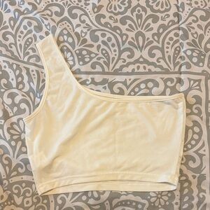 One-Shoulder Cream Top